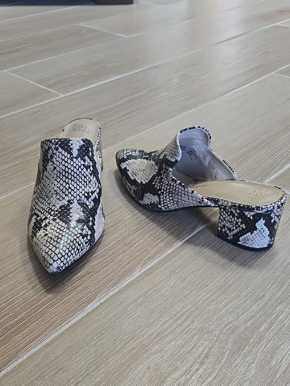 Snake-Print Mules